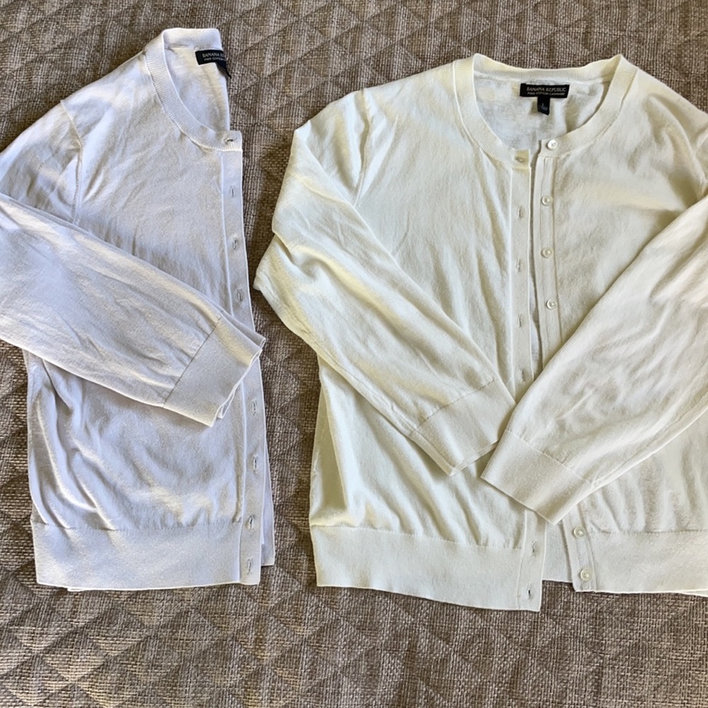 Two Banana Republic cotton cashmere cardigans - Picture 3 of 7